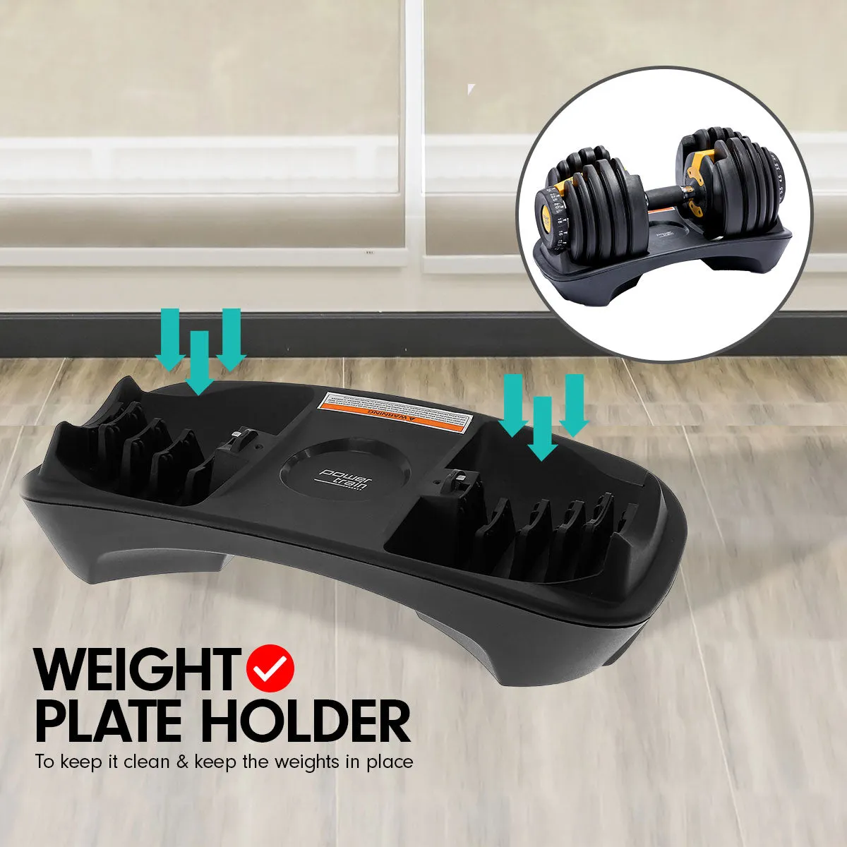 1x 24KG Adjustable Home Gym Dumbbell - Gold