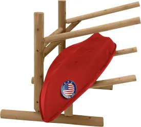 2-Place Canoe Rack Stand, Freestanding Canoe Storage Racks, Surfboard Stands or SUP Garage Racks Organizer, Paddle Holder for Kayaking - Canyon Brown