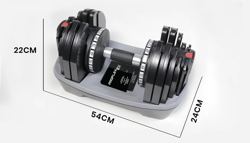 2 x 25kg Adjustable Dumbbell Set Weights | Dumbbells Home Gym Fitness Pair