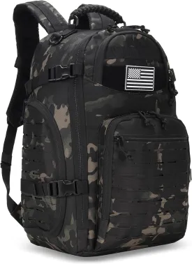 30L Hiking Backpack Lightweight Outdoor Daypack Camping Backpack Outdoor Travel Daypack Day Pack for Man Woman (Black Camo)