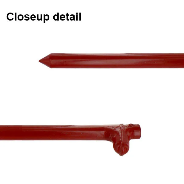 5/8" x  12" Tent Stake - Hot Forged Tent Pin - Red | Military-Approved