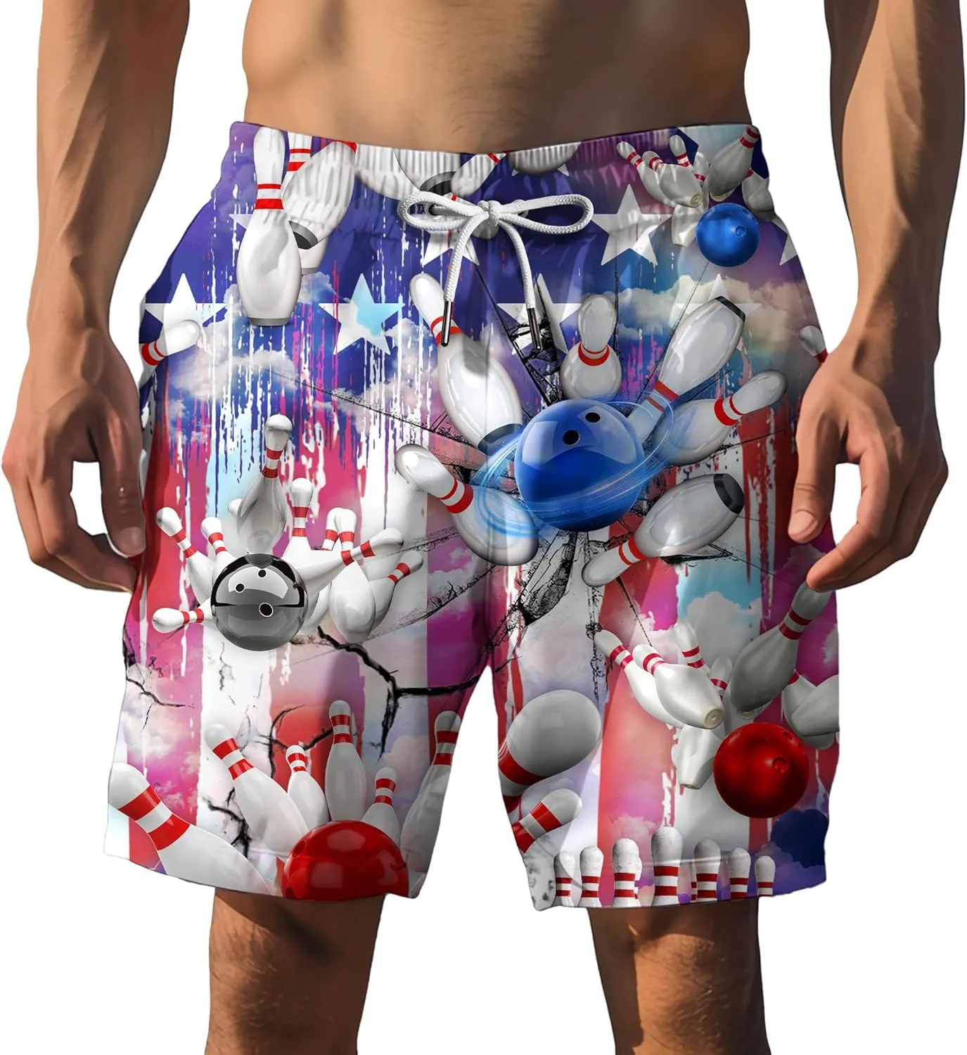 ACEPrints Funny Hawaiian Shorts for Men Casual Shorts Men Retro Hawaiian Mens Shorts Swim Shorts for Men Mens Swim Trunks