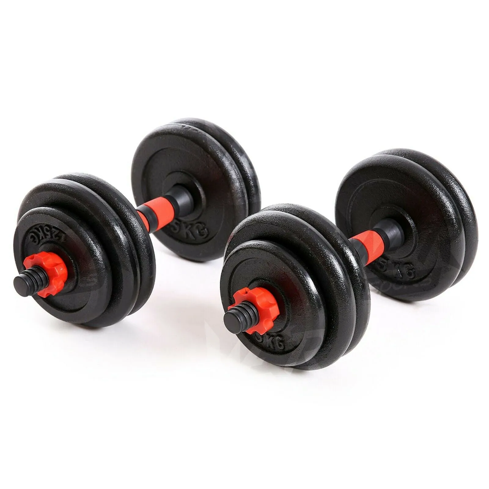 Adjustable Cast Iron Dumbbell Set 15kg, 20kg, 25kg, 30kg