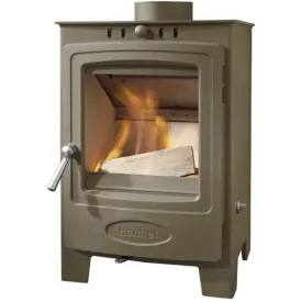 Arada Hamlet Solution 5 Compact Chestnut Stove, Multi Fuel Wood Burning, Freestanding (S4) Ecodesign Approved, Defra Approved