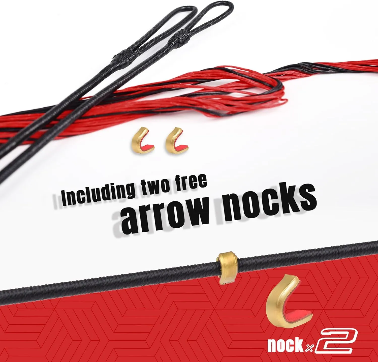 Archery Recurve Bow String for Recurve Long Bows, Bowstring Traditional Bow Replacement, AMO 56 to 62 inch -12-14-16 Strands, W/2 Brass Nocks