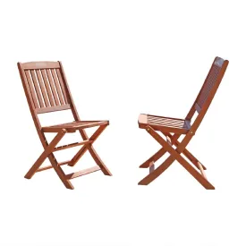 Brown Folding Chairs Set Of 2 By Homeroots