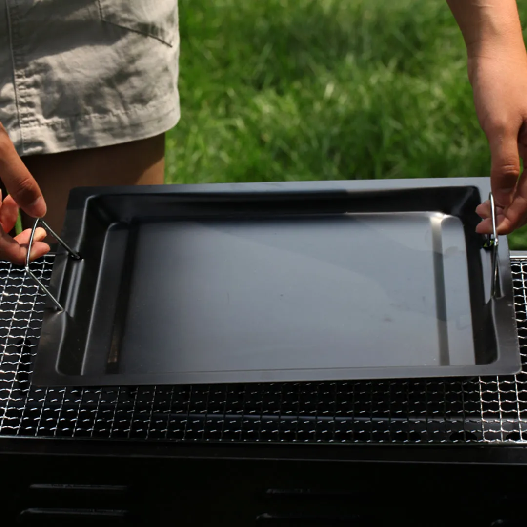 Charcoal Grill Set Premium 2X 72cm Portable Folding Thick Box-Type for Outdoor BBQ Camping