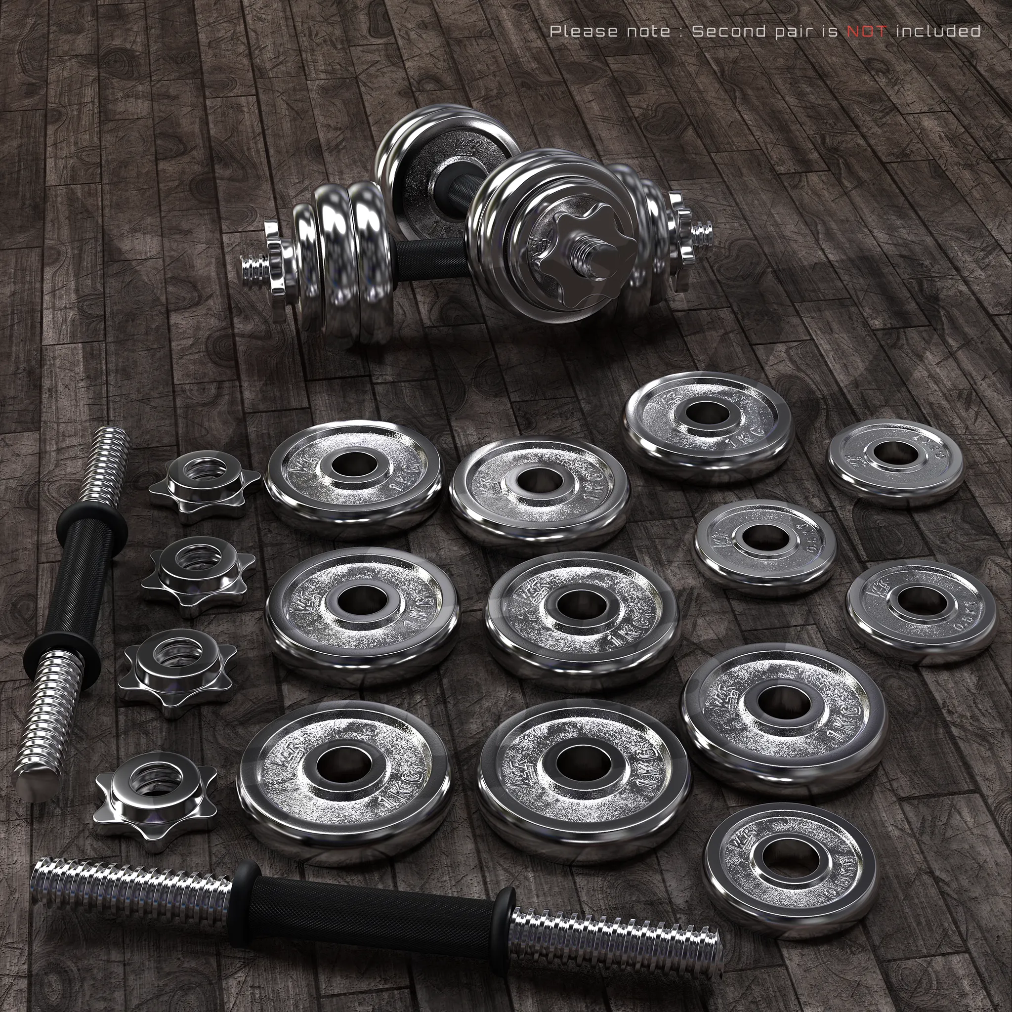 ChromeXBell Chrome Dumbbell Set 15KG SET