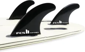 Double Tabs Fins Thruster (3 Fins)Surfboard Fins Medium Performer/Reactor Fiberglass Reinforced Polymer Blue/Black