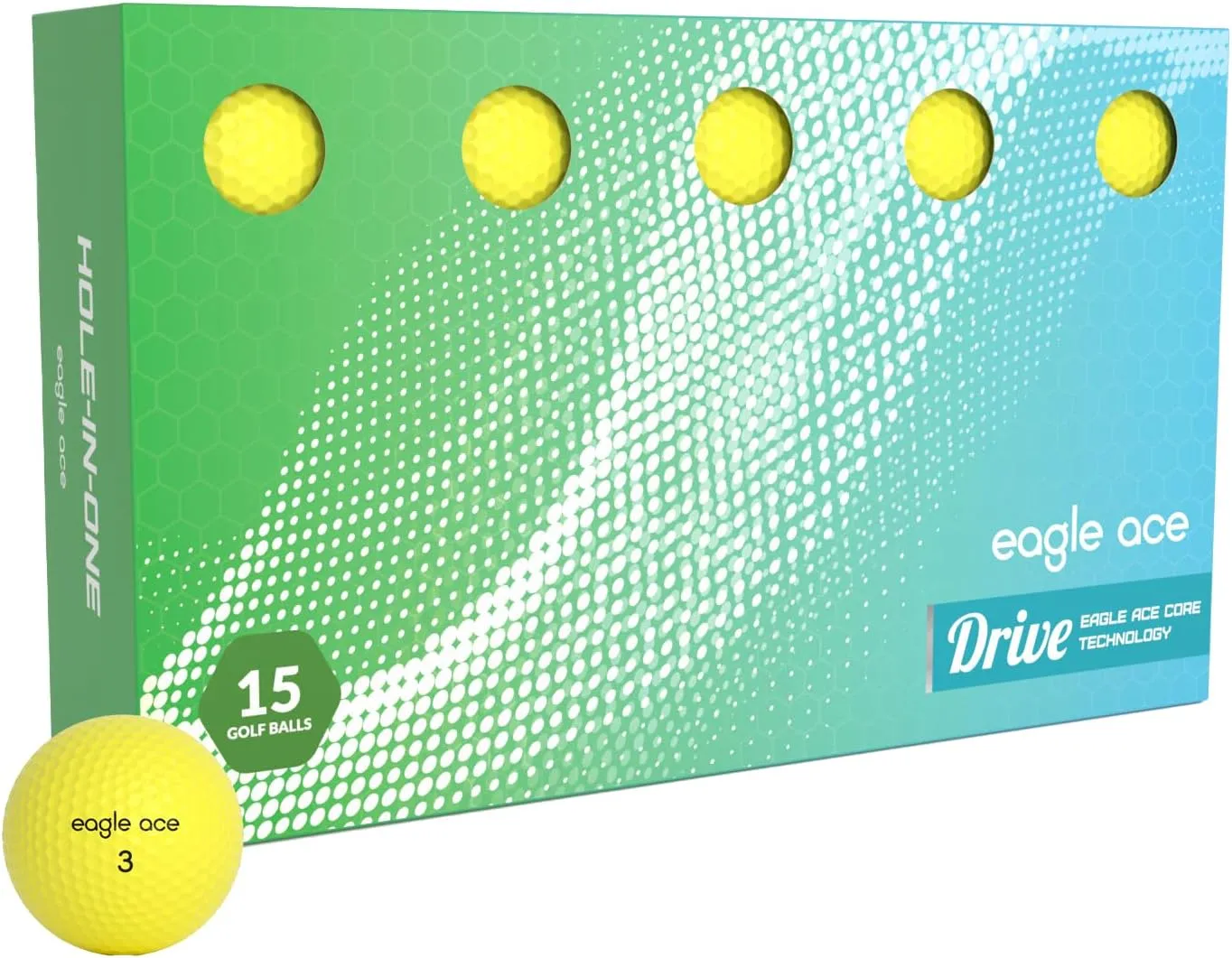 Eagle Ace Drive Golf Balls-2 Layers-Maximum Distance,Optimal Spin Control (2024 Version