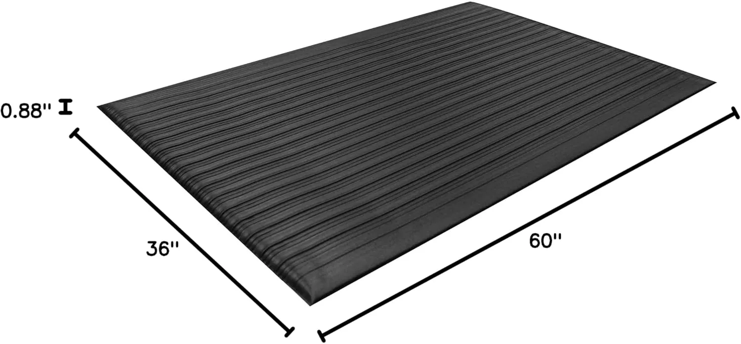 Guardian 24030502 Air Step Antifatigue Mat, Polypropylene, 36 x 60, Black