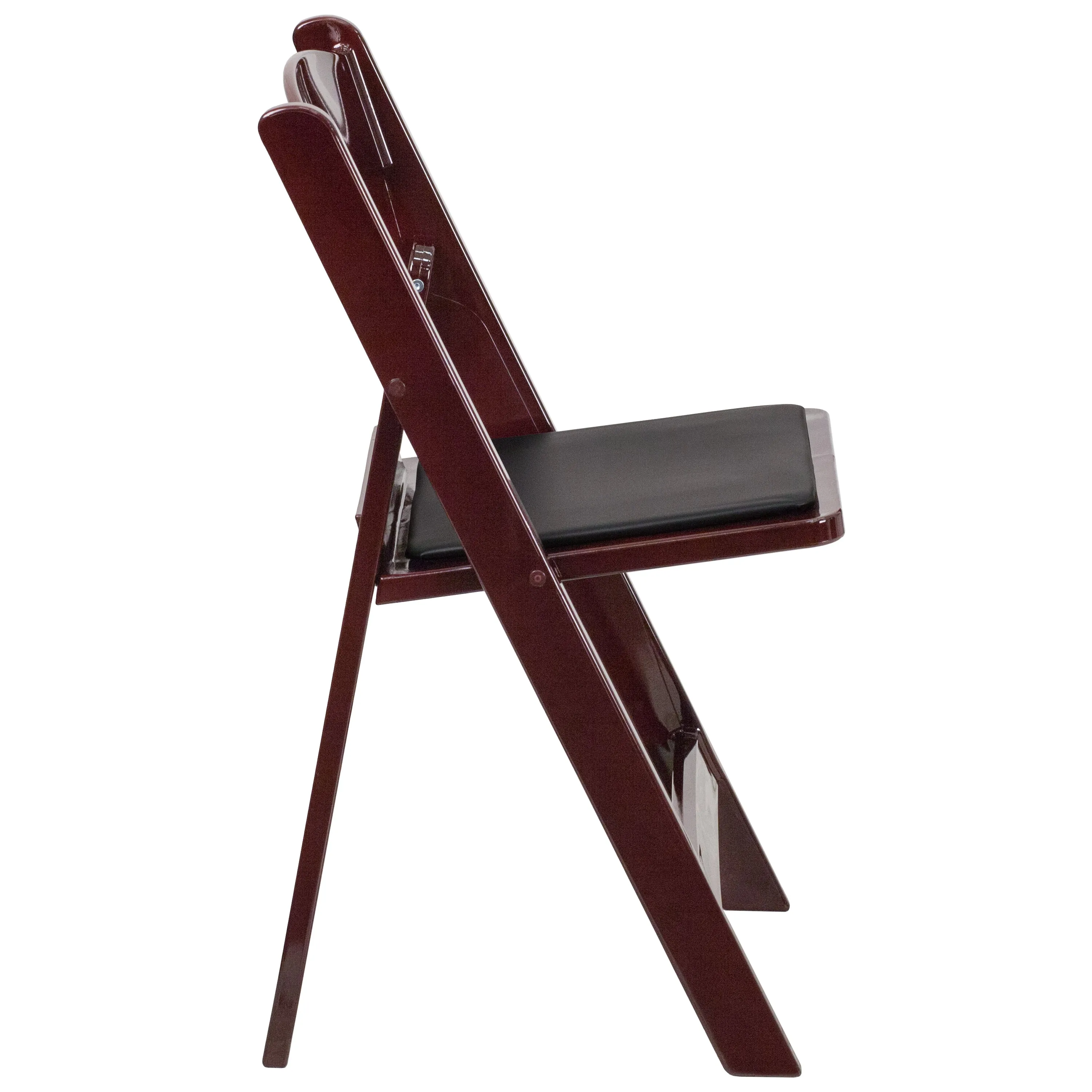 Hercules Folding Chair - Red Mahogany Resin - 2 Pack 800LB Weight Capacity Comfortable Event Chair - Light Weight Folding Chair