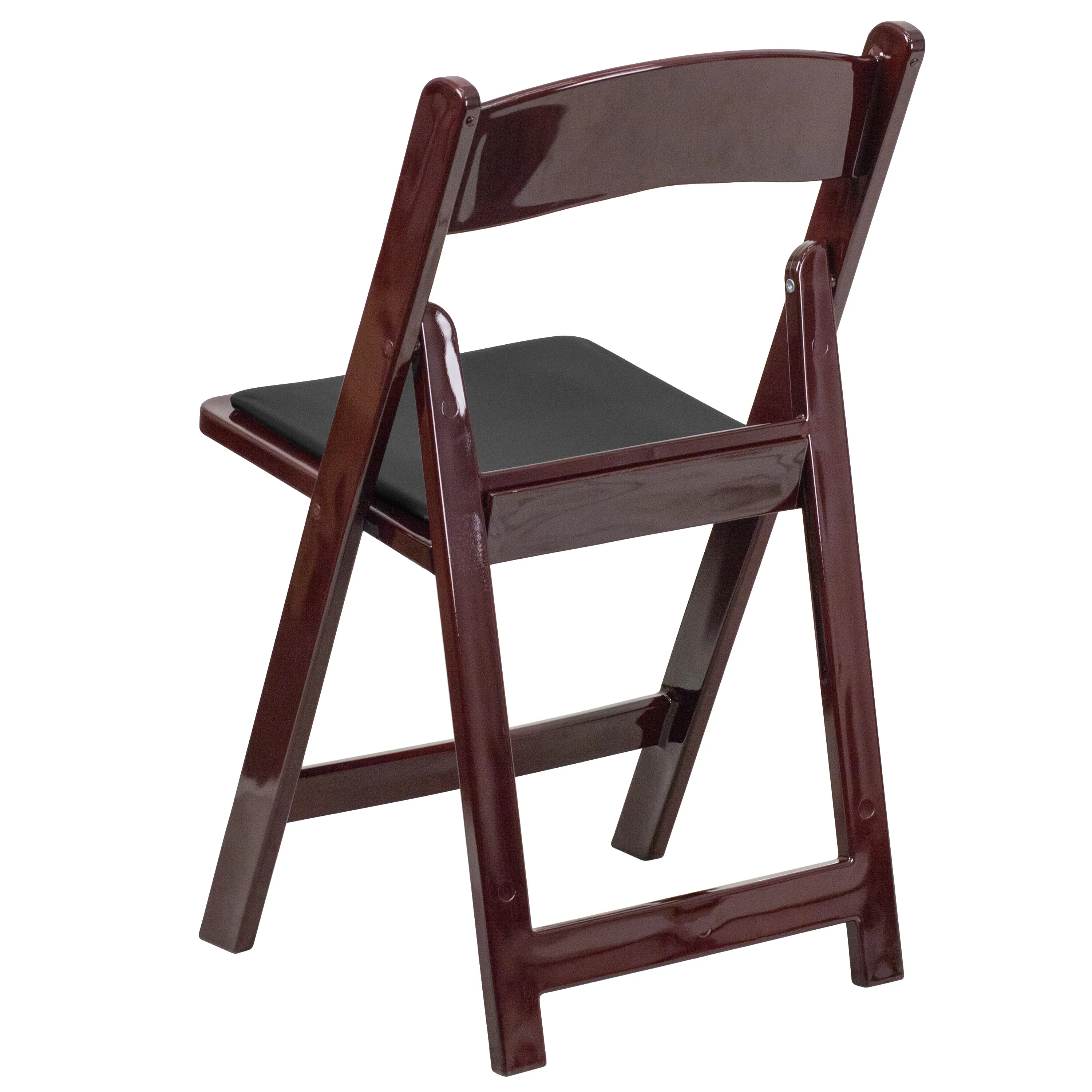 Hercules Folding Chair - Red Mahogany Resin - 2 Pack 800LB Weight Capacity Comfortable Event Chair - Light Weight Folding Chair