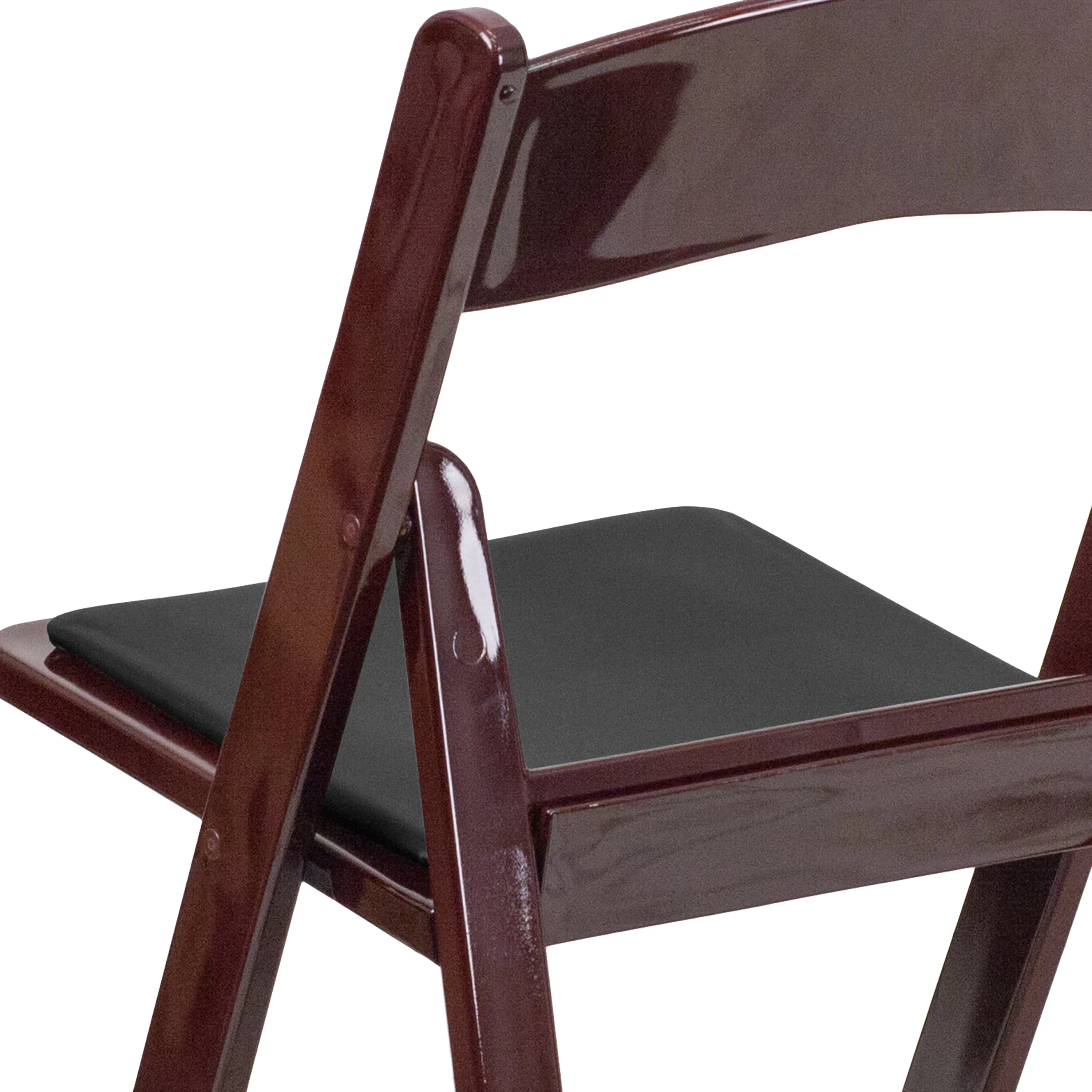 Hercules Folding Chair - Red Mahogany Resin - 2 Pack 800LB Weight Capacity Comfortable Event Chair - Light Weight Folding Chair