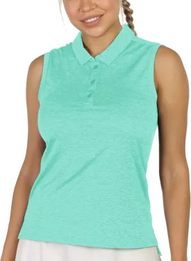 icyzone Women's Golf Sleeveless Polo Shirts Tennis Tank Tops Athletic T-Shirts