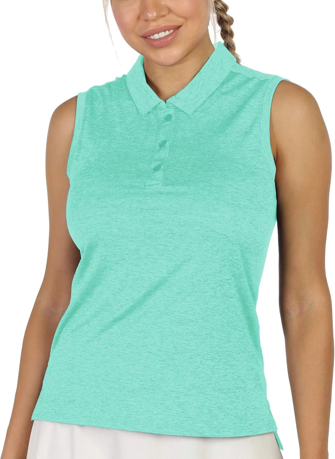 icyzone Women's Golf Sleeveless Polo Shirts Tennis Tank Tops Athletic T-Shirts