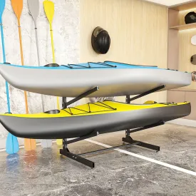 Kayak Storage Rack, Heavy-Duty Metal Kayak Storage Rack Adjustable Freestanding Kayak Stand, Canoe and Paddleboard Kayak Rack for Indoor & Outdoor Use