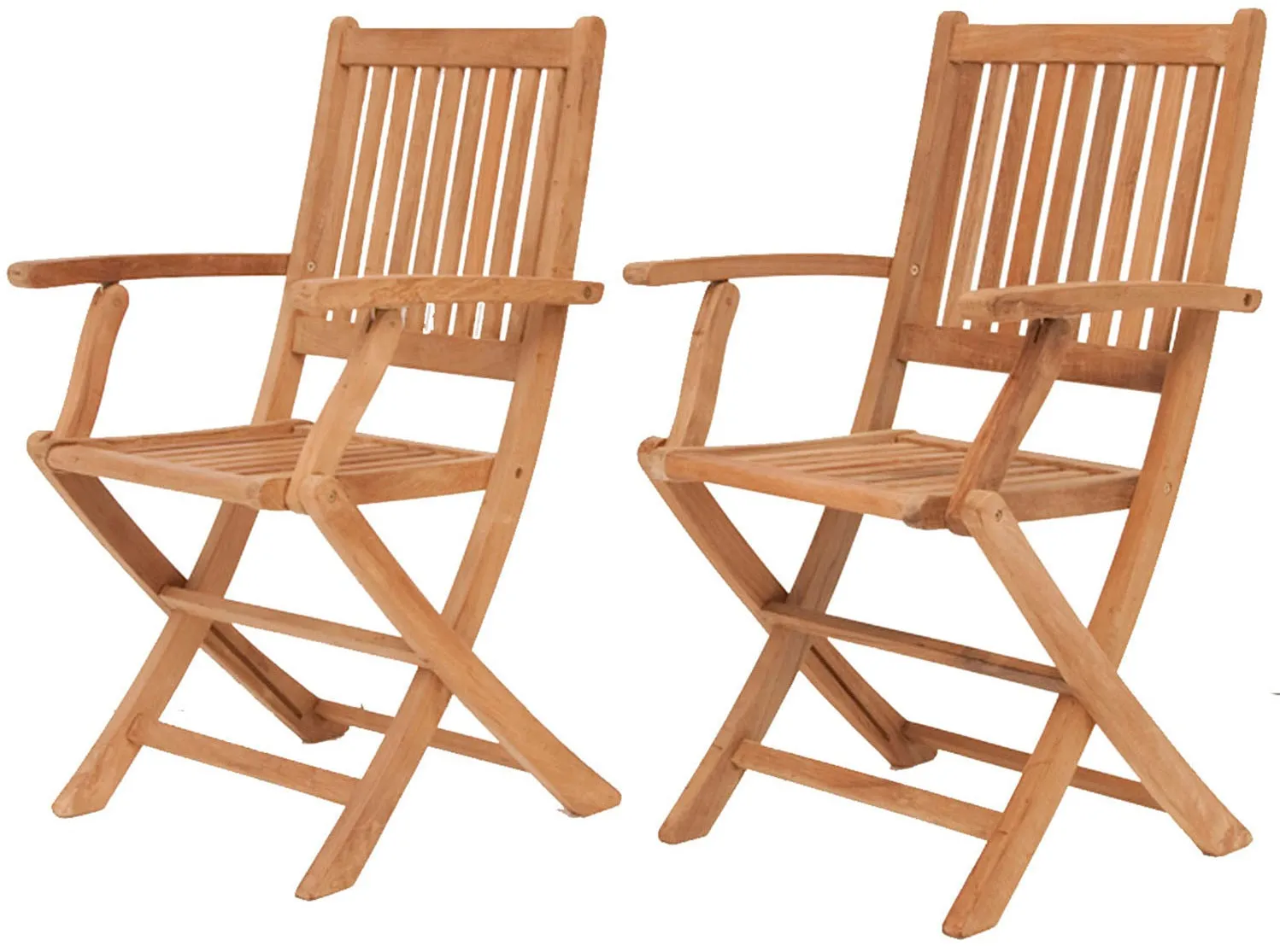 London Wooden Armchair 2 Piece Folding Set