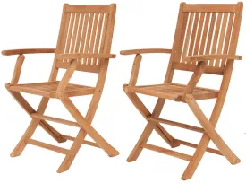 London Wooden Armchair 2 Piece Folding Set