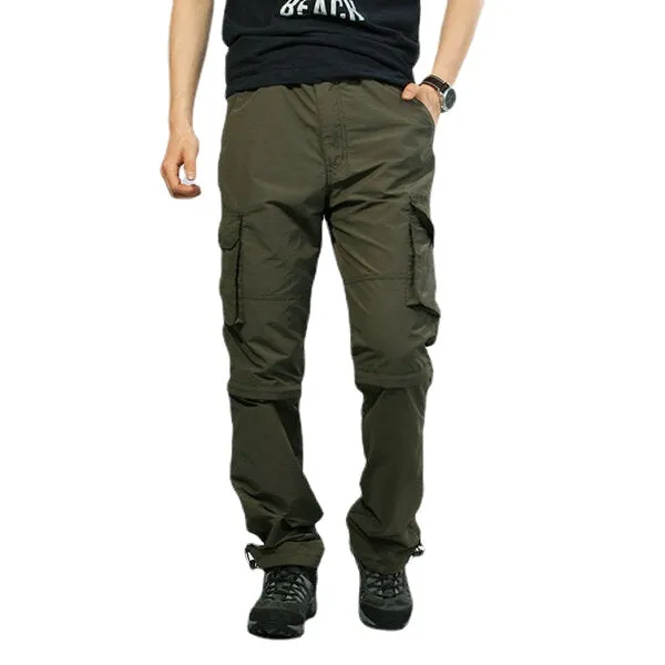 Men Detachable Pants High Quality Fashion Casual Trousers Suit Pants Tactics Trousers