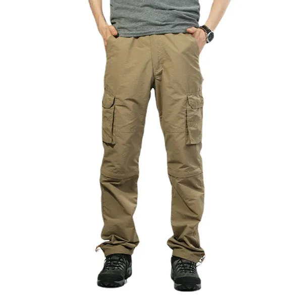 Men Detachable Pants High Quality Fashion Casual Trousers Suit Pants Tactics Trousers