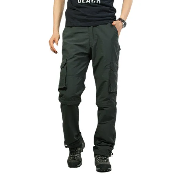 Men Detachable Pants High Quality Fashion Casual Trousers Suit Pants Tactics Trousers