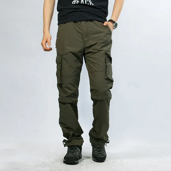 Men Detachable Pants High Quality Fashion Casual Trousers Suit Pants Tactics Trousers