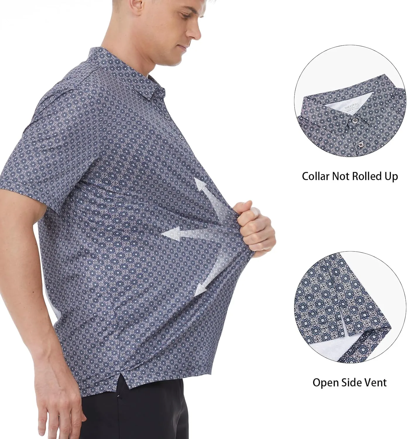 Mens Polo Shirts Short Sleeve Golf Shirt Moisture Wicking Dry Fit Casual Stylish Polo Shirt for Men
