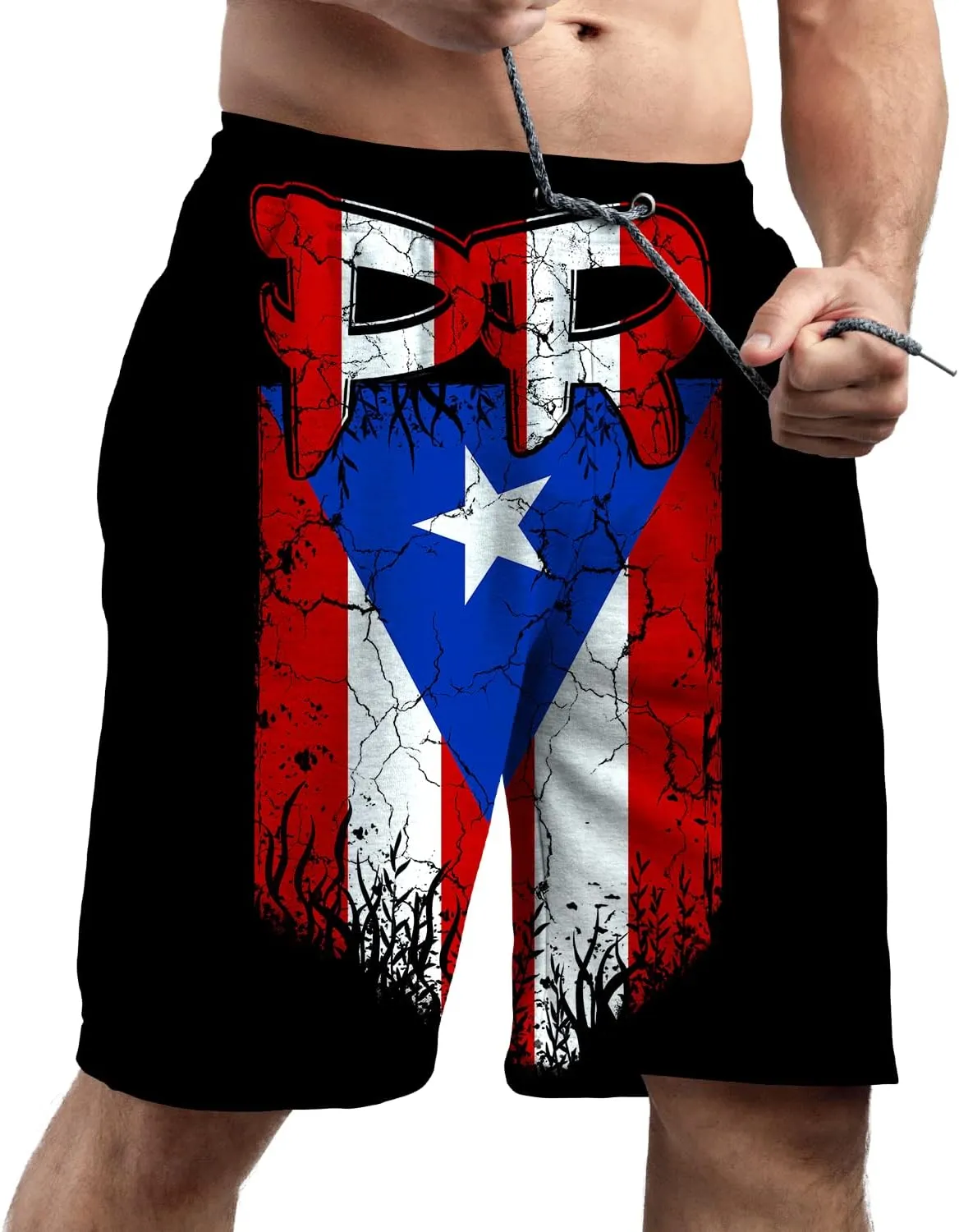 NHJMH Mens Swim Trunks Men Quick Dry Swim Short with Pockets Trinidad and Tobago Flag Board Beach Shorts