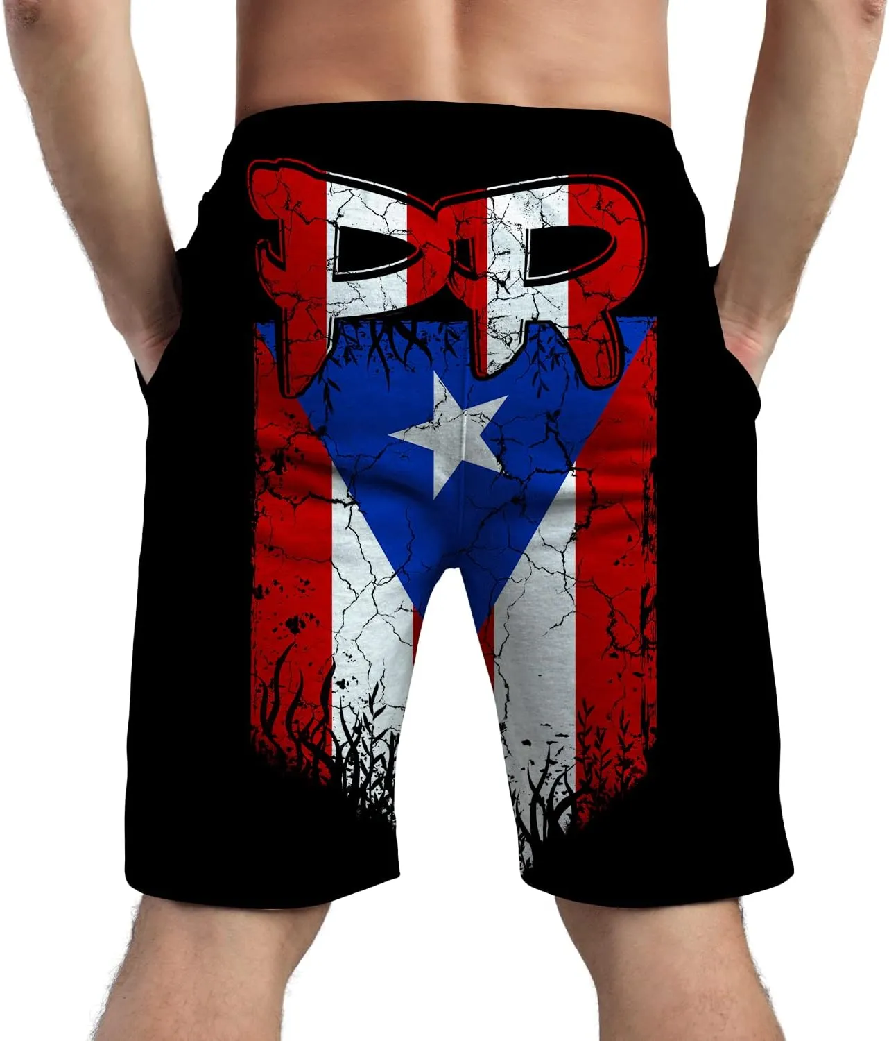 NHJMH Mens Swim Trunks Men Quick Dry Swim Short with Pockets Trinidad and Tobago Flag Board Beach Shorts