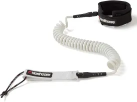 Northcore Surfing and Watersports Accessories - 10FT SUP Stand Up Paddle Boarding Coiled Leash/Strap - White