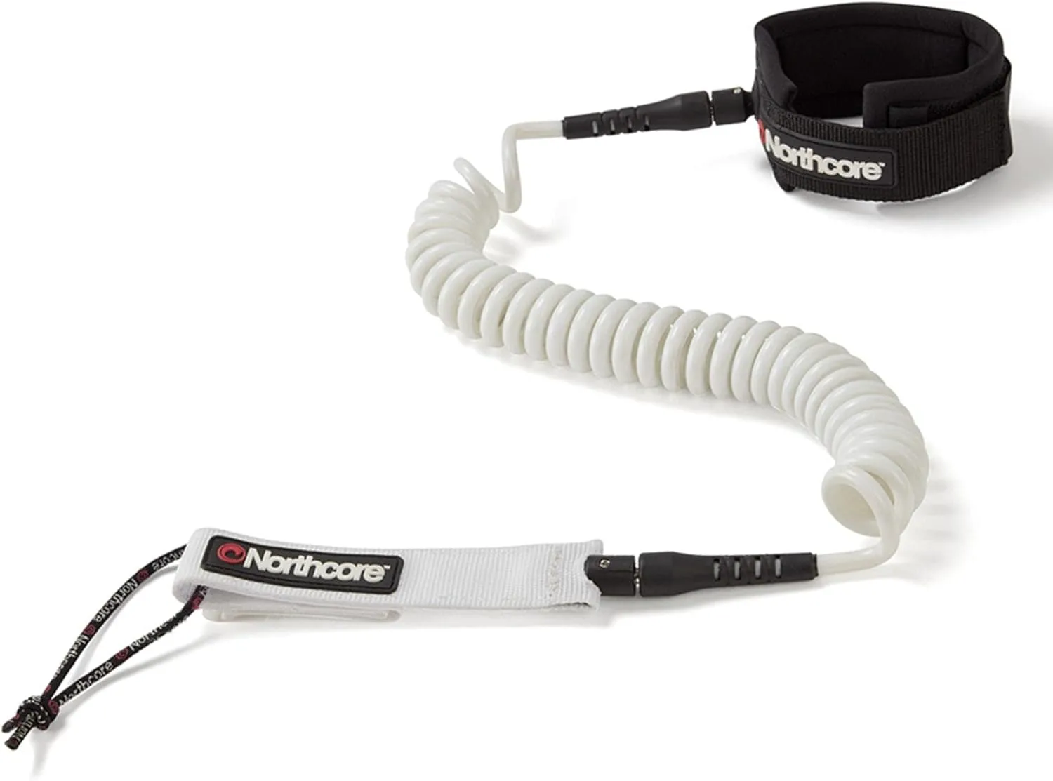 Northcore Surfing and Watersports Accessories - 10FT SUP Stand Up Paddle Boarding Coiled Leash/Strap - White