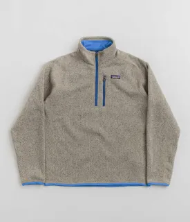 Patagonia Better Sweater 1/4 Zip Sweatshirt - Oar Tan / Vessel Blue