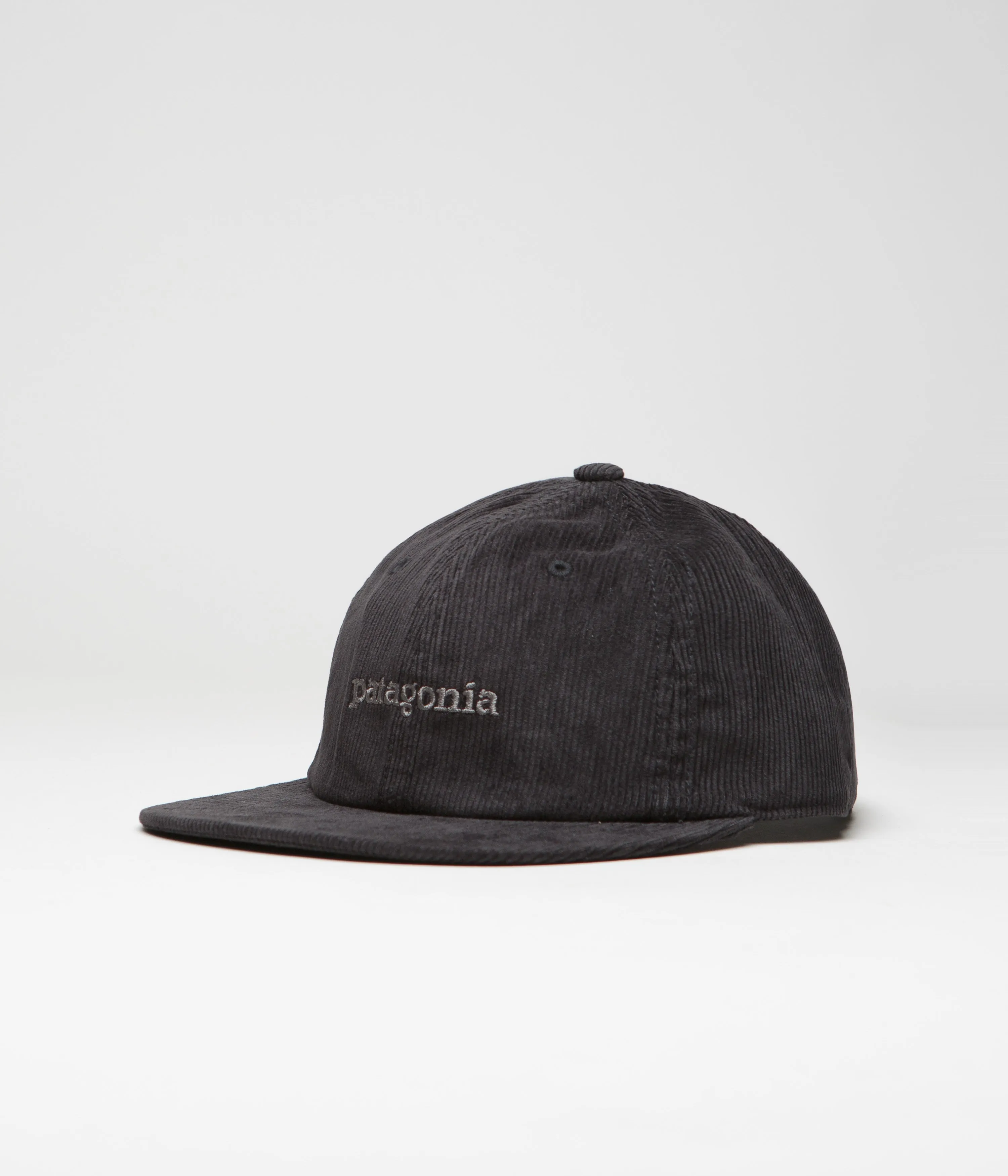 Patagonia Corduroy Cap - Text Logo: Ink Black