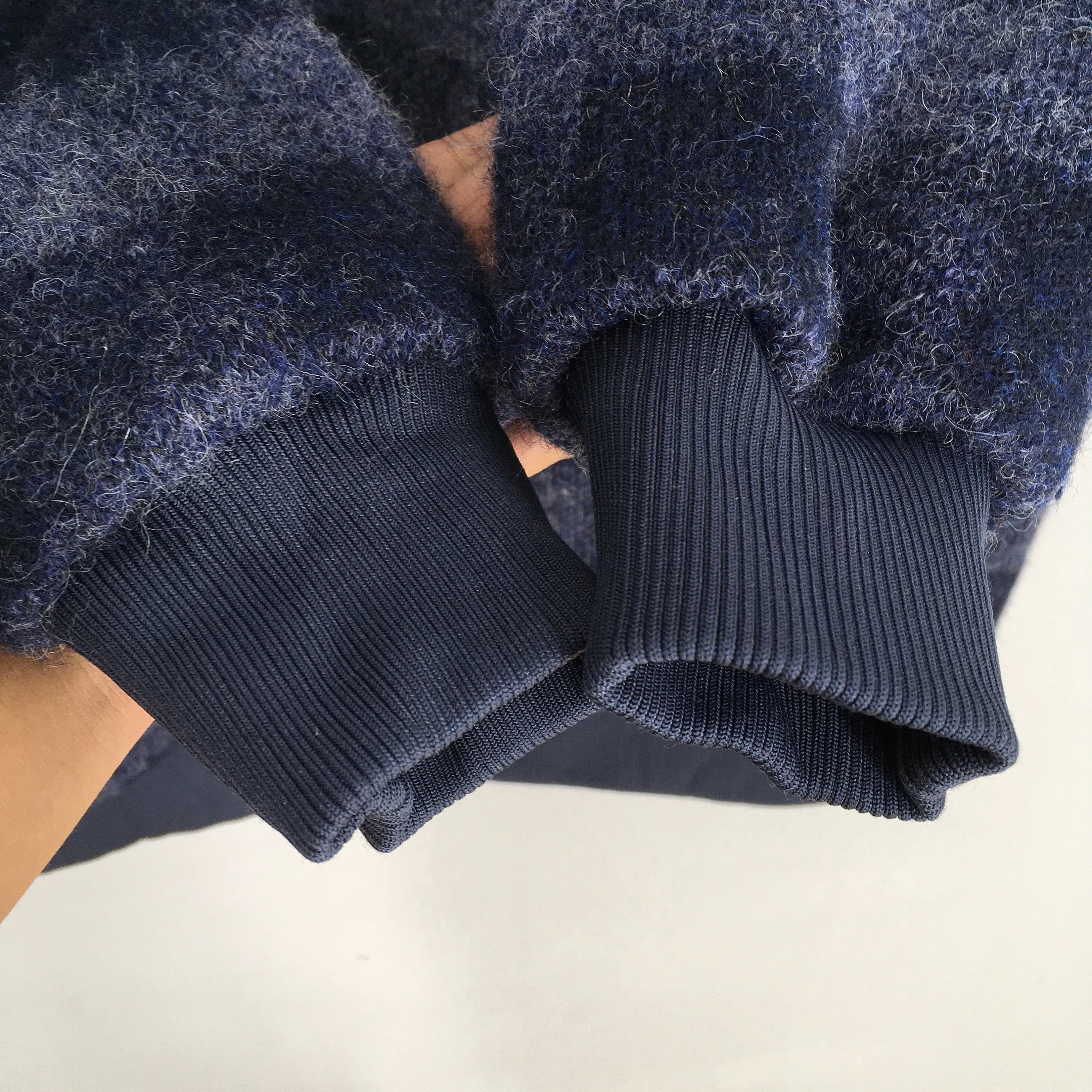 Patagonia Fleece Wool Checkered Zipper Sweater XLarge