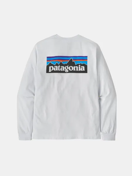 PATAGONIA MEN'S LONG SLEEVED P-6 LOGO RESPONSIBILI-TEE
