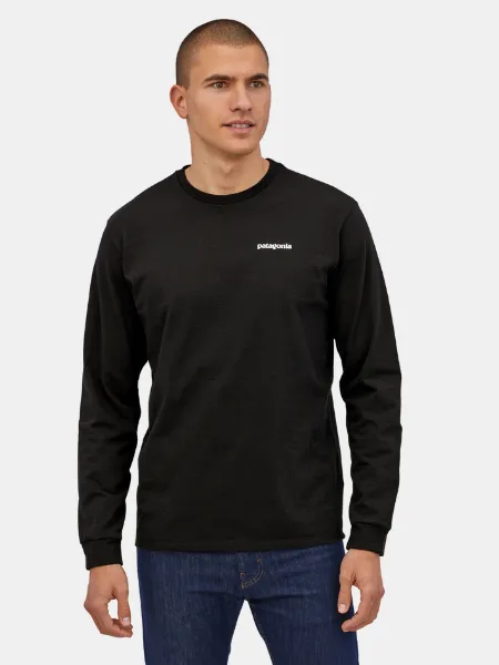 PATAGONIA MEN'S LONG SLEEVED P-6 LOGO RESPONSIBILI-TEE