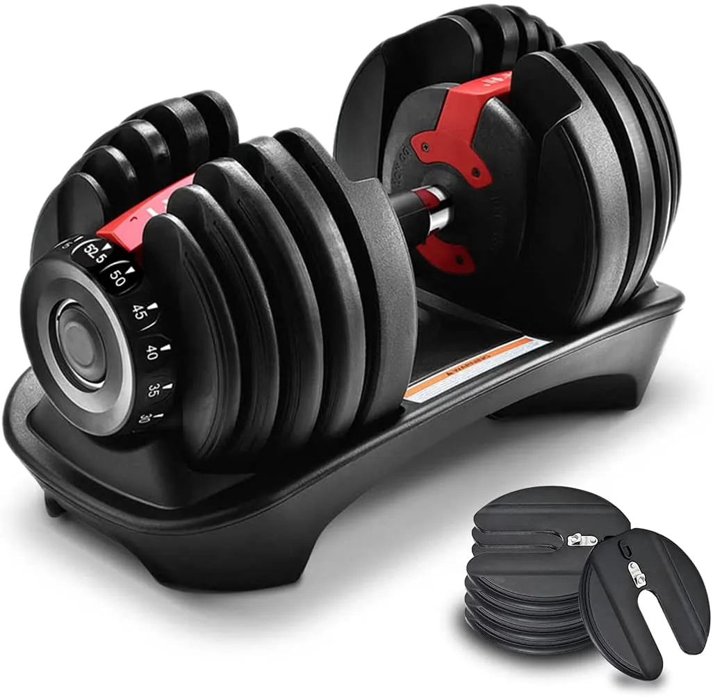 Pickup in store-IMFit 5lb-52.5lb Adjustable Dumbbell with Free Hand Grip- Weight adjusts from 5 to 52.5 lbs. 15 Adjustable Weight Settings, Space Efficient Compact Design, Easily Switch Exercises.