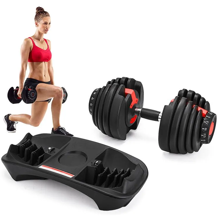 Pickup in store-IMFit 5lb-52.5lb Adjustable Dumbbell with Free Hand Grip- Weight adjusts from 5 to 52.5 lbs. 15 Adjustable Weight Settings, Space Efficient Compact Design, Easily Switch Exercises.