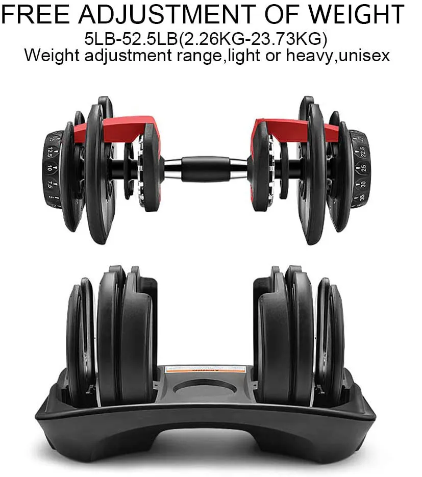 Pickup in store-IMFit 5lb-52.5lb Adjustable Dumbbell with Free Hand Grip- Weight adjusts from 5 to 52.5 lbs. 15 Adjustable Weight Settings, Space Efficient Compact Design, Easily Switch Exercises.