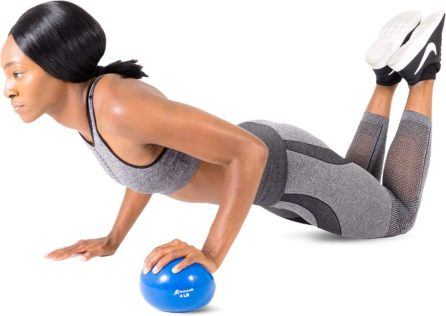 ProsourceFit Weighted Toning Exercise Balls for Pilates, Yoga, Strength Training and Physical Therapy, 2 lb to 8 lb, Color Coded