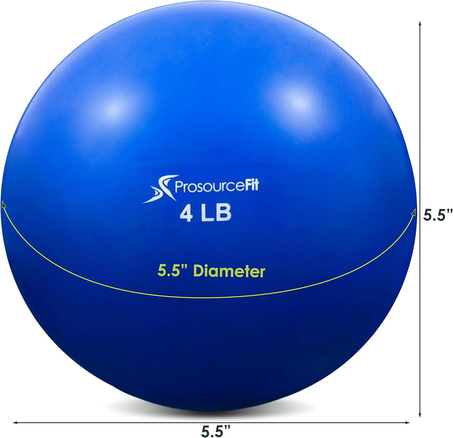 ProsourceFit Weighted Toning Exercise Balls for Pilates, Yoga, Strength Training and Physical Therapy, 2 lb to 8 lb, Color Coded