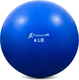 ProsourceFit Weighted Toning Exercise Balls for Pilates, Yoga, Strength Training and Physical Therapy, 2 lb to 8 lb, Color Coded