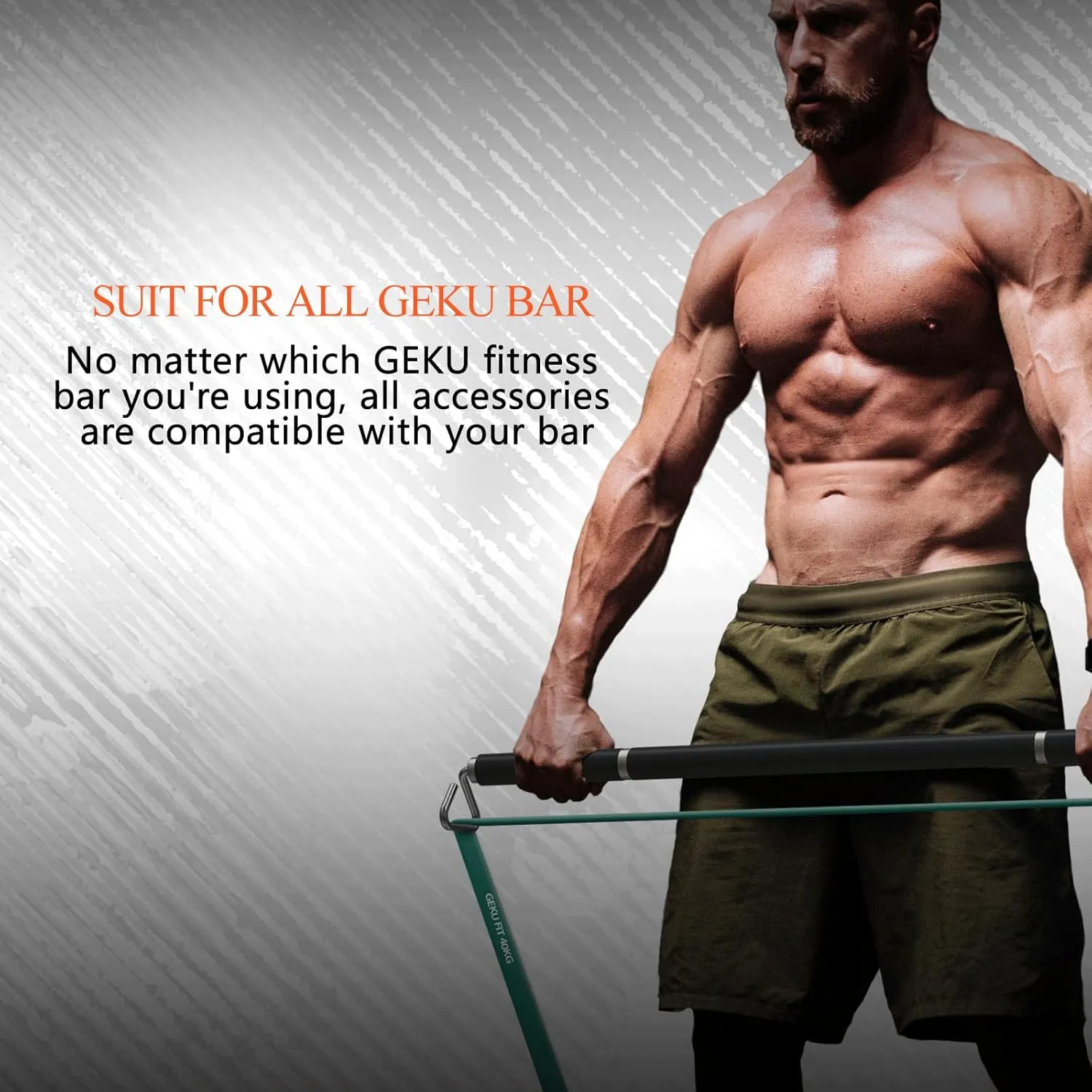 Resistance Bands Bar Accessories, Fitness Handles, Detachable Workout Bar AttachmentOnly Available for GEKU FITs Products