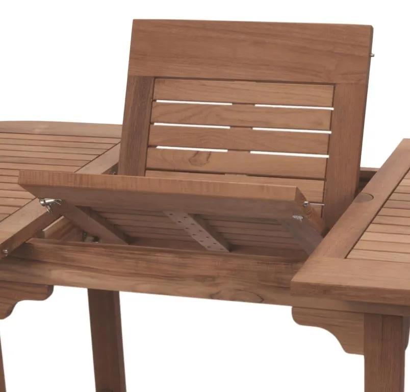 Teak Outdoor Dining Set For 6 - Family (Table) & Sailmate (Chairs)