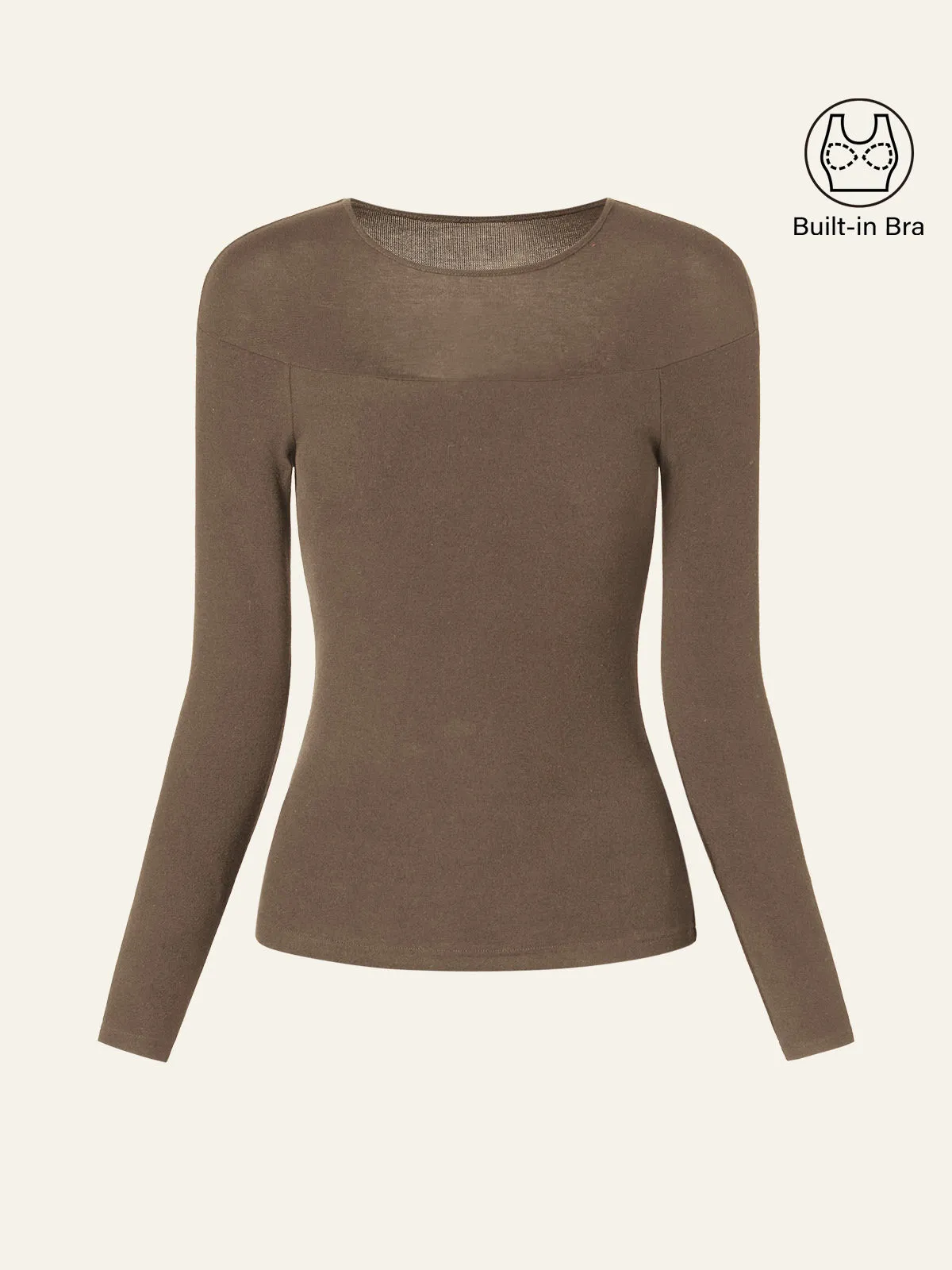 Tencel Wool Sheer Shoulder Brami Top