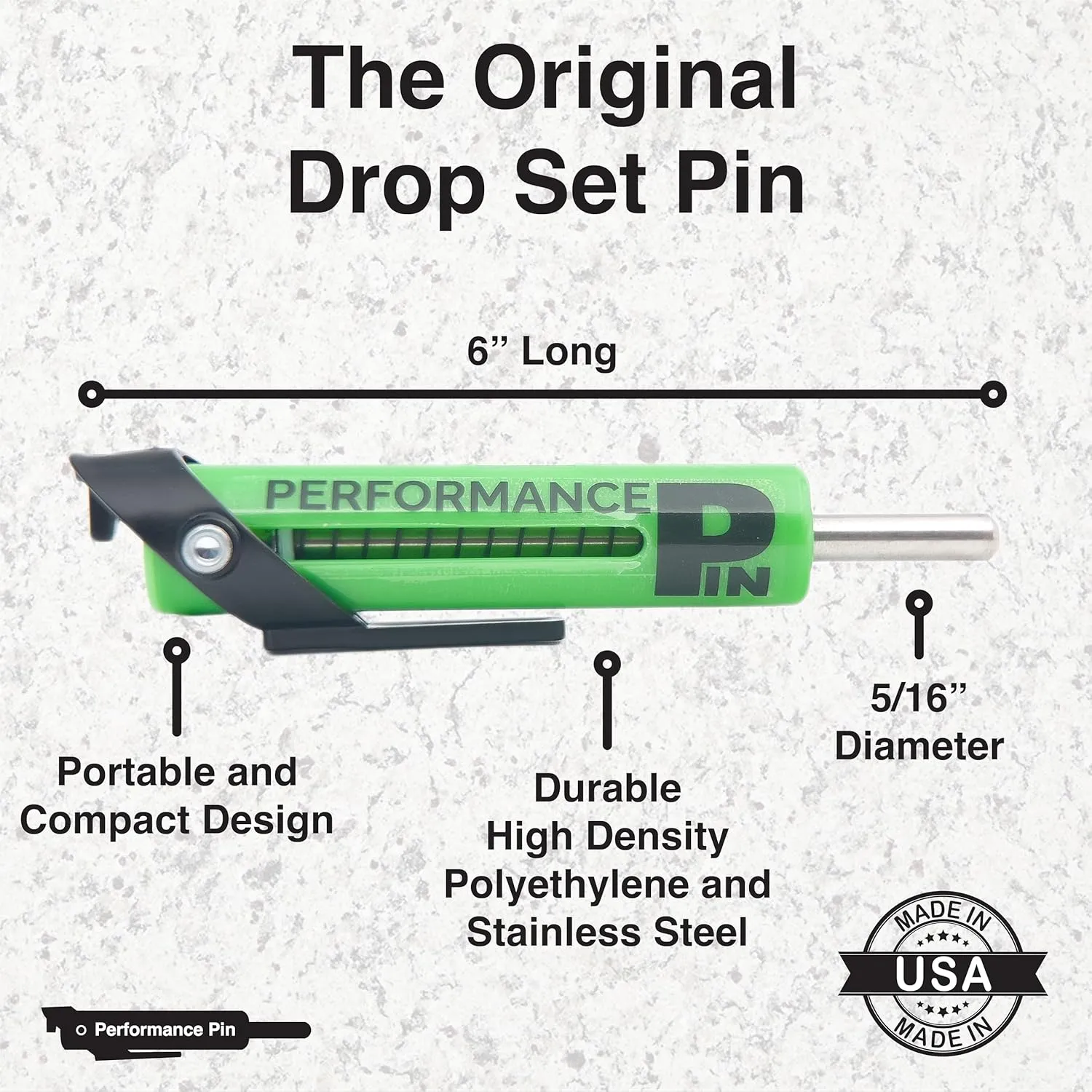 The Original Drop Set Pins for Gym | One More Rep with Weight Stack Pins | Instant Transition to Lower Weights for More Reps | Proudly Made in America | 5/16" Pin