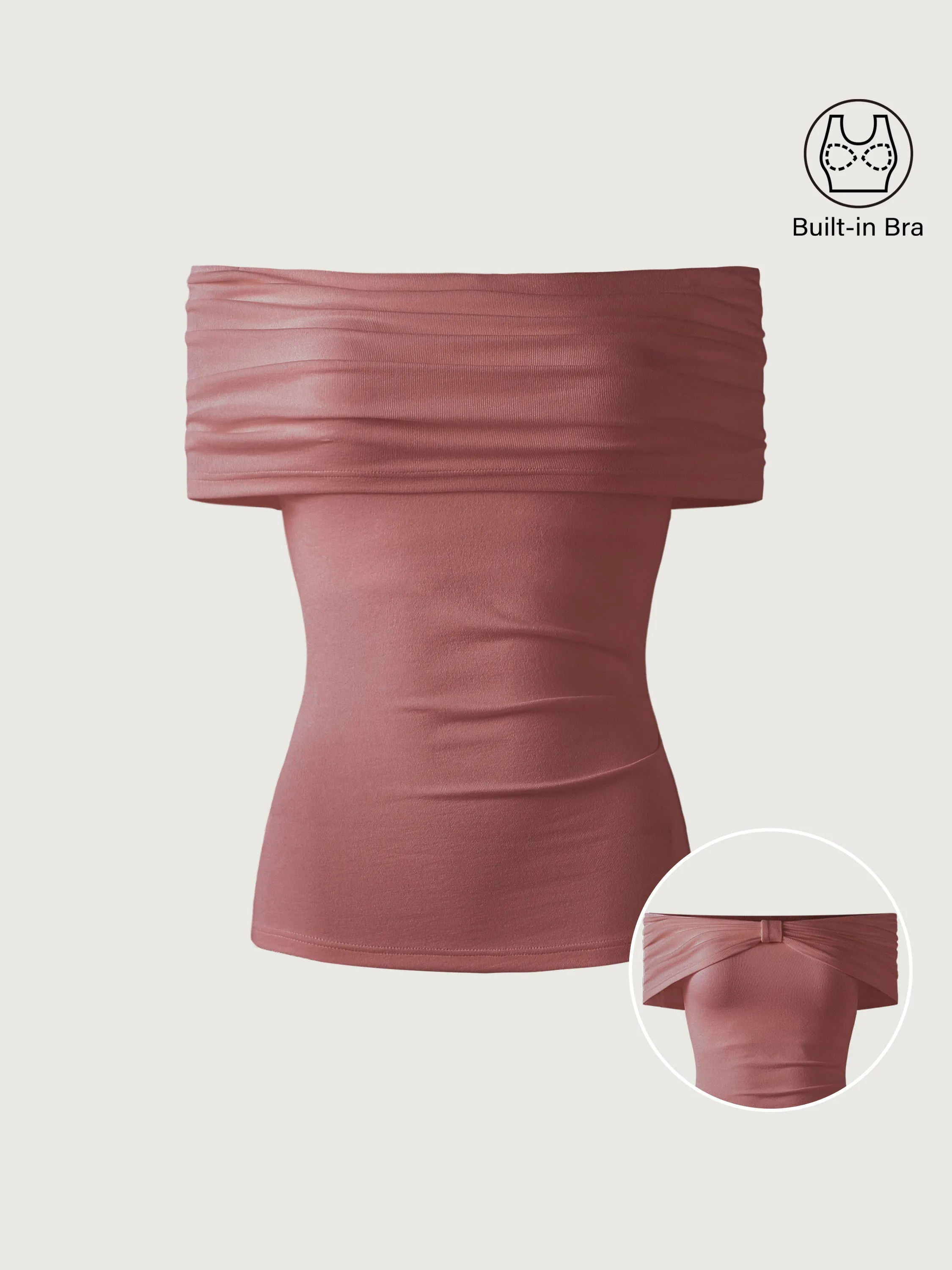 Transformable Bow Cold Shoulder Brami Top