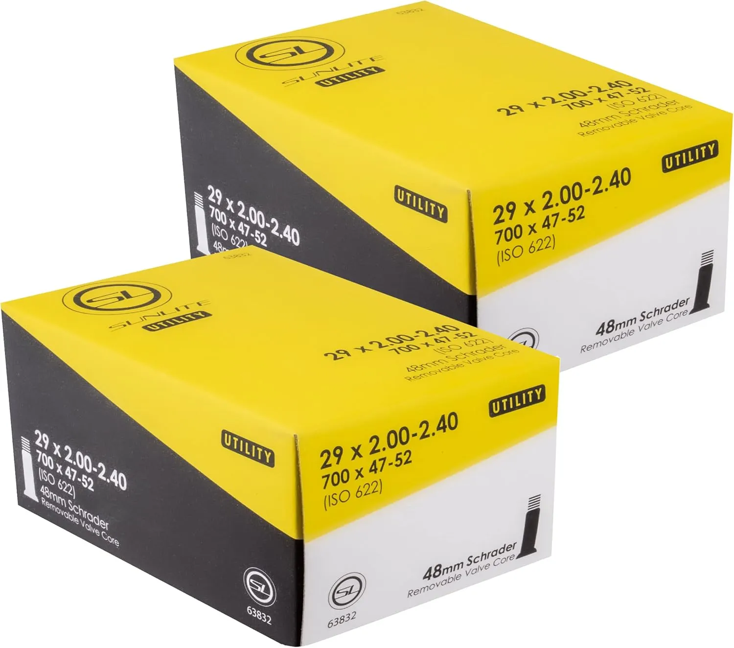 Tubes, 29" x 2.00-2.40" (700c x 47-52) Schrader (Reg) Valve 48mm, Standard MTB 29" Mountain Bicycle Tubes