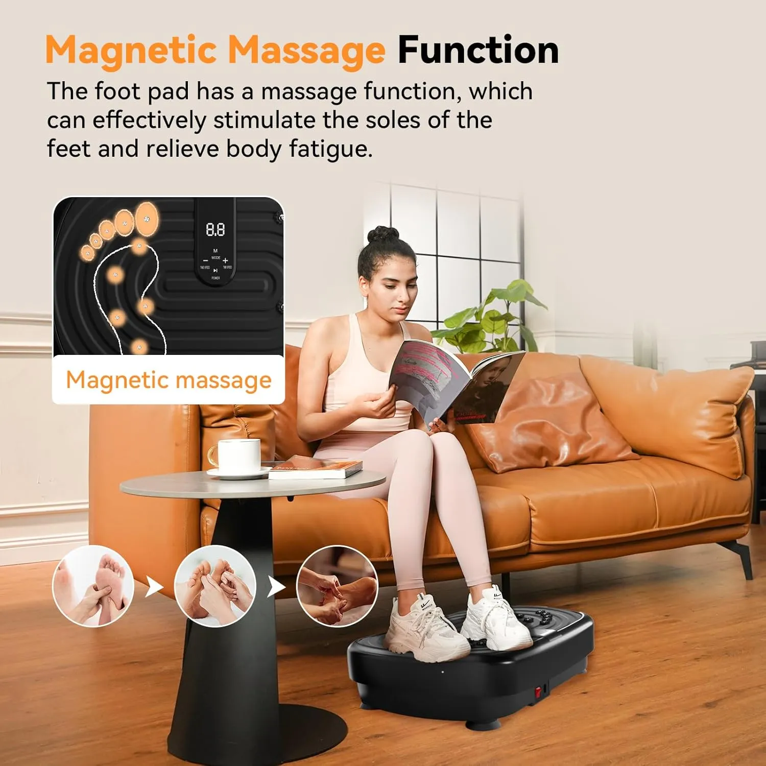 UCIN Vibration Plate Exercise Machine, Vibration Plate for Lymphatic Drainage, 330 Lbs Capacity Vibrating Plate for Weight Loss Home Fitness with Resistance Bands/Pilates Ball